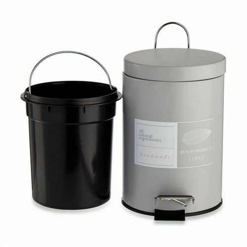Koš za Papir na Pedalu Berilo Beauty Products Bijela Siva Čelik Plastika 3 L (6 kom.) Cijena
