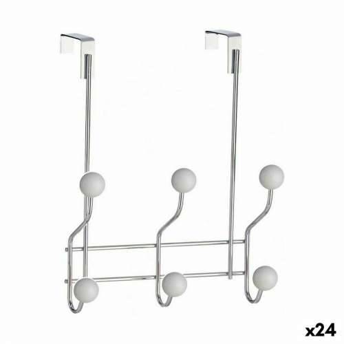 Vješalica za Kapute za Vrata Berilo W4742-6H Bijela Metal Plastika 10 x 22 x 26 cm (24 kom.) Cijena