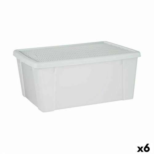 Kutija za Pospremanje s Poklopcem Stefanplast Elegance Bijela Plastika 29 x 17 x 39 cm (6 kom.) Cijena