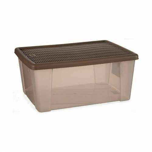 Kutija za Pospremanje s Poklopcem Stefanplast Elegance Smeđa Plastika 29 x 17 x 39 cm (6 kom.) Cijena