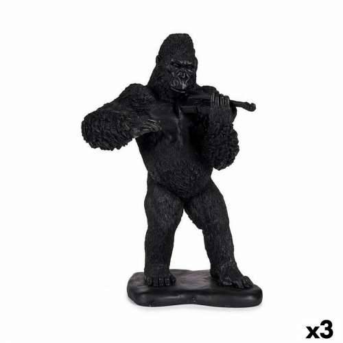 Ukrasna figura Gorila Violina Crna 17 x 41 x 30 cm (3 kom.) Cijena