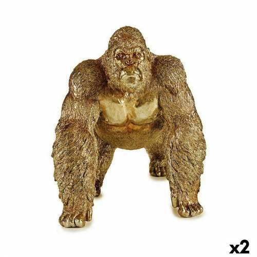 Ukrasna figura Gorila zlatan 20 x 27,5 x 34 cm (2 kom.) Cijena