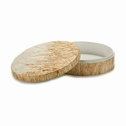 Cutie Decorativă Bijela Bež Sedef iverica 25 x 8 x 25 cm (4 kom.) Cijena
