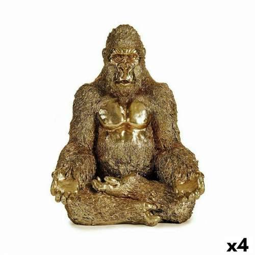 Ukrasna figura Gorila Yoga zlatan 19 x 26,5 x 22 cm (4 kom.) Cijena