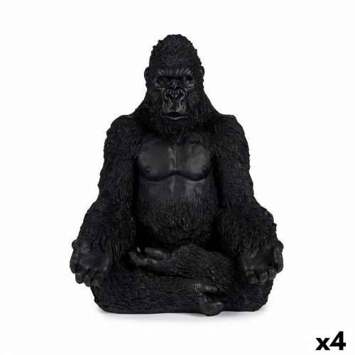 Ukrasna figura Gorila Yoga Crna 19 x 26,5 x 22 cm (4 kom.) Cijena