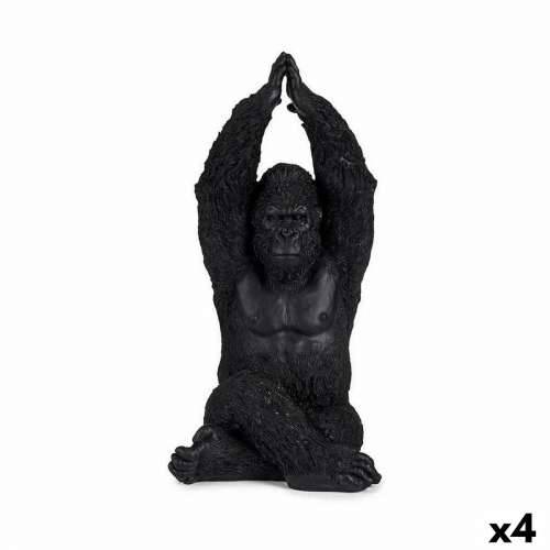 Ukrasna figura Gorila Yoga Crna 18 x 36,5 x 19,5 cm (4 kom.) Cijena