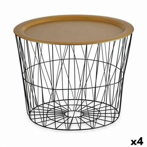 Pomoćni stolić Crna zlatan Metal 62 x 45,5 x 62 cm (4 kom.) Cijena