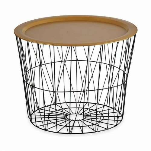 Pomoćni stolić Crna zlatan Metal 62 x 45,5 x 62 cm (4 kom.) Cijena