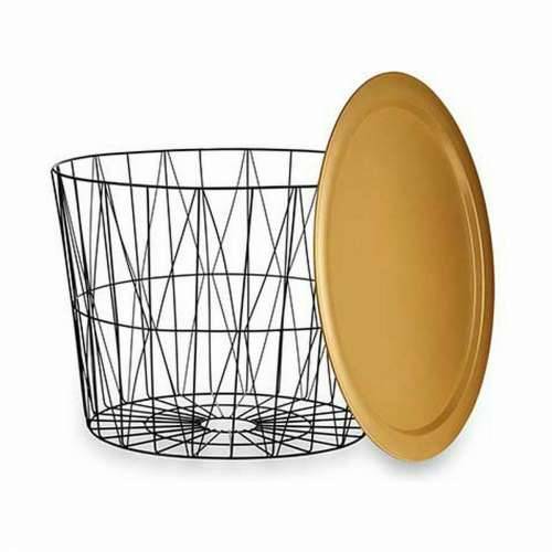 Pomoćni stolić Crna zlatan Metal 62 x 45,5 x 62 cm (4 kom.) Cijena