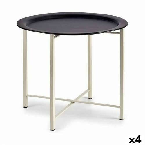 Pomoćni stolić Bijela Crna Metal 52 x 44 x 52 cm (4 kom.) Cijena