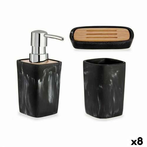 Set za Kupaonicu Berilo B5646-S3 Crna Bambus Plastika (8 kom.) Cijena