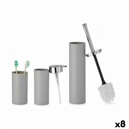 Set za Kupaonicu Berilo B6274 S3-1 Siva Plastika (8 kom.) Cijena