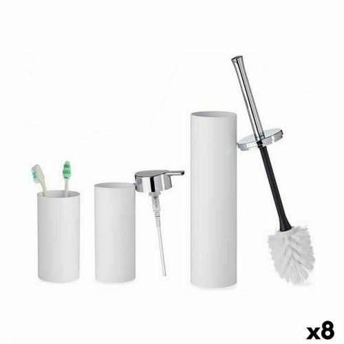 Set za Kupaonicu Berilo B6274 S3-3 Bijela Plastika (8 kom.) Cijena