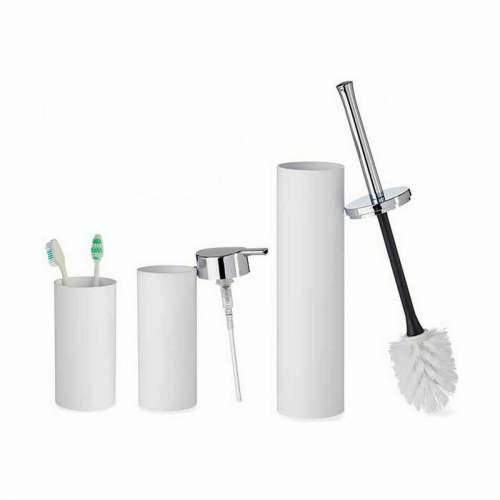 Set za Kupaonicu Berilo B6274 S3-3 Bijela Plastika (8 kom.) Cijena