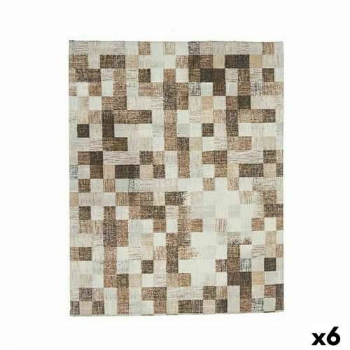 Stolnjak Kinvara CUADROS-B Bež Tanko platno 140 x 180 cm Sredstvo protiv mrlja Kvadrati (6 kom.) Cijena