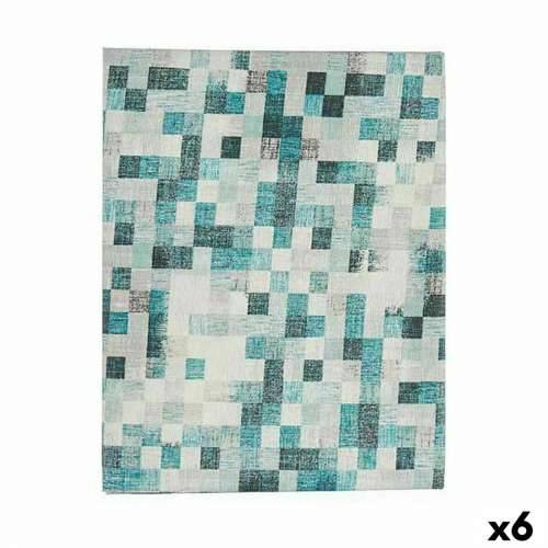 Stolnjak Kinvara CUADROS-A Turkizno Tanko platno 140 x 180 cm Sredstvo protiv mrlja Kvadrati (6 kom.) Cijena