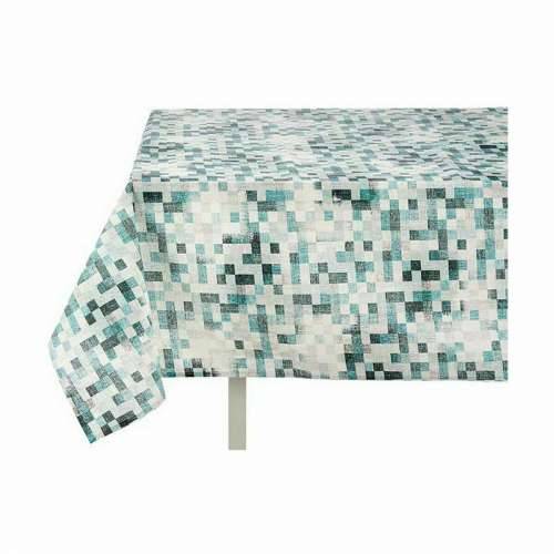 Stolnjak Kinvara CUADROS-A Turkizno Tanko platno 140 x 180 cm Sredstvo protiv mrlja Kvadrati (6 kom.) Cijena