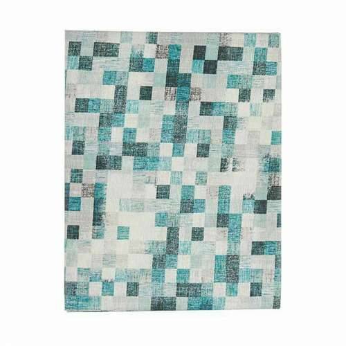 Stolnjak Kinvara CUADROS-A Turkizno Tanko platno 140 x 180 cm Sredstvo protiv mrlja Kvadrati (6 kom.) Cijena