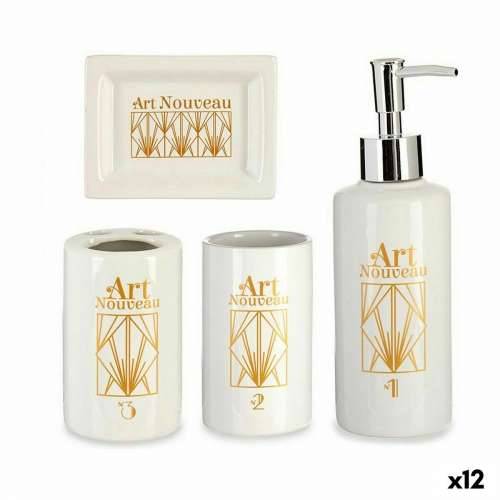 Set za Kupaonicu Berilo DW20800-D Bijela zlatan Keramika (12 kom.) Cijena