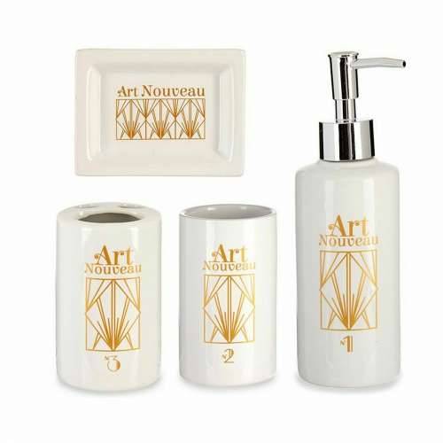 Set za Kupaonicu Berilo DW20800-D Bijela zlatan Keramika (12 kom.) Cijena