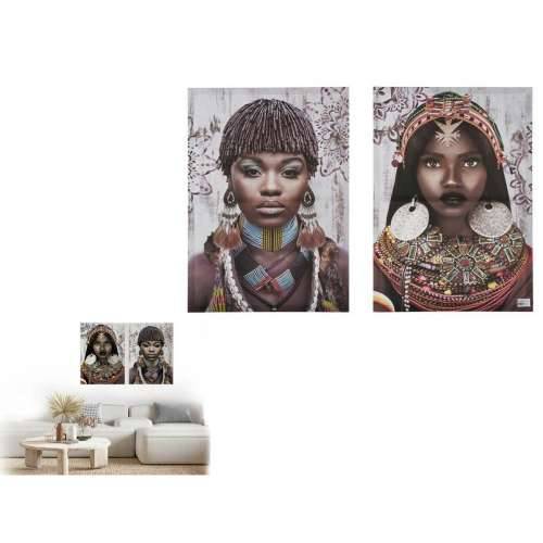 Set od 2 slike Platno Afrikanka 70 x 50 x 1,5 cm (6 kom.) Cijena