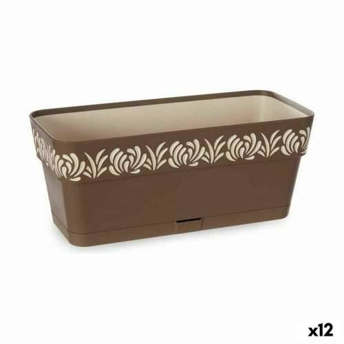 Žardinijera Stefanplast Gaia Smeđa Plastika 13,3 x 12,3 x 29,3 cm (12 kom.) Cijena