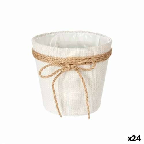 Tegla za biljke Ibergarden 86449 Bijela Smeđa Tkanina Laso 16 x 15 x 16 cm (24 kom.) Cijena