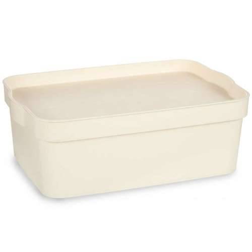 Kutija za Pospremanje s Poklopcem Kipit TP593-4 Krema Plastika 6 L 21,5 x 11 x 31,5 cm (12 kom.) Cijena