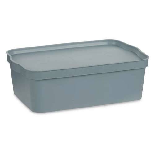 Kutija za Pospremanje s Poklopcem Kipit TP595-2 Siva Plastika 14 L 29,5 x 14,3 x 45 cm (12 kom.) Cijena