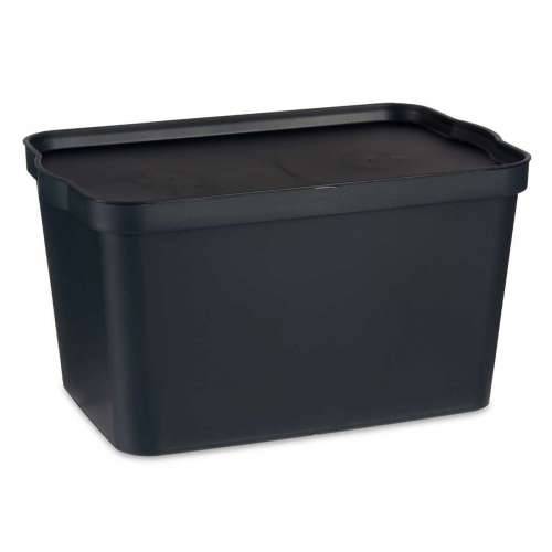 Kutija za Pospremanje s Poklopcem Kipit TP596-1 Antracitna Plastika 24 L 29,3 x 24,5 x 45 cm (6 kom.) Cijena