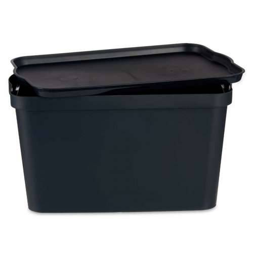 Kutija za Pospremanje s Poklopcem Kipit TP596-1 Antracitna Plastika 24 L 29,3 x 24,5 x 45 cm (6 kom.) Cijena