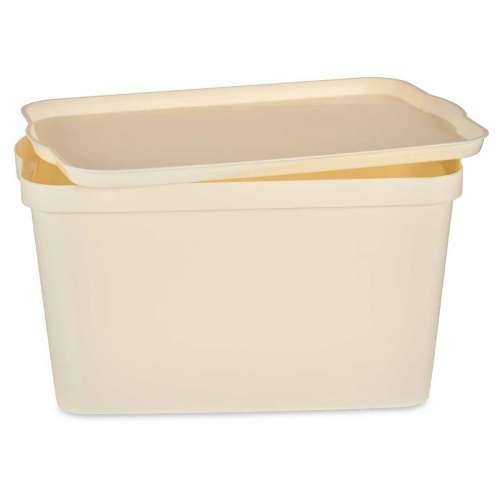 Kutija za Pospremanje s Poklopcem Kipit TP596-3 Krema Plastika 24 L 29,3 x 24,5 x 45 cm (6 kom.) Cijena