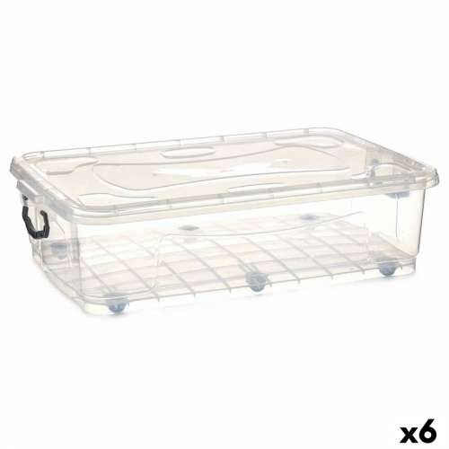Kutija za Pospremanje s Kotačima Providan Plastika 40 L 46,5 x 20 x 72,2 cm (6 kom.) Cijena