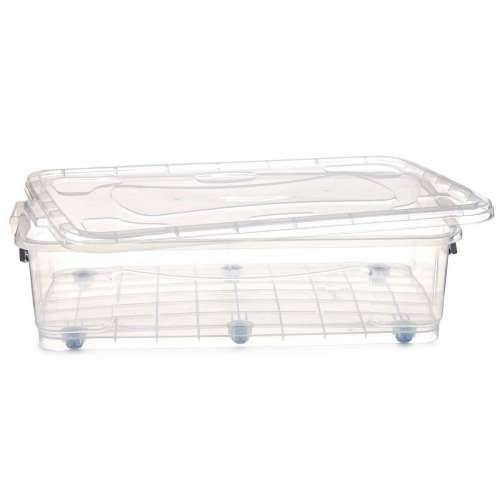 Kutija za Pospremanje s Kotačima Providan Plastika 40 L 46,5 x 20 x 72,2 cm (6 kom.) Cijena