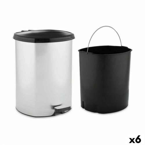 Koš za Papir na Pedalu Berilo D003-1 Srebrna Plastika 11 L (6 kom.) Cijena