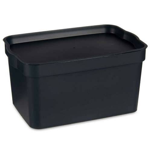 Kutija za Pospremanje s Poklopcem Kipit TP592-1 Antracitna Plastika 2,3 L 13,5 x 11 x 20 cm (24 kom.) Cijena