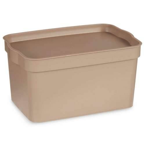 Kutija za Pospremanje s Poklopcem Kipit TP592-3 Bež Plastika 2,3 L 13,5 x 11 x 20 cm (24 kom.) Cijena