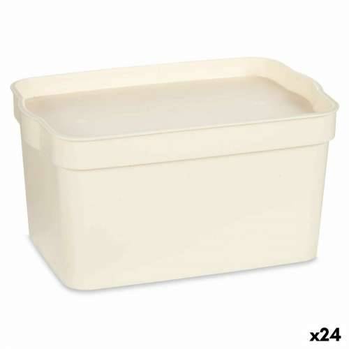 Kutija za Pospremanje s Poklopcem Kipit TP592-4 Krema Plastika 2,3 L 13,5 x 11 x 20 cm (24 kom.) Cijena