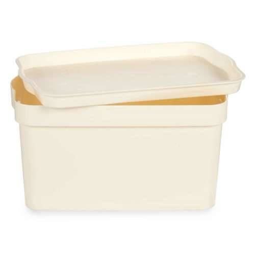 Kutija za Pospremanje s Poklopcem Kipit TP592-4 Krema Plastika 2,3 L 13,5 x 11 x 20 cm (24 kom.) Cijena