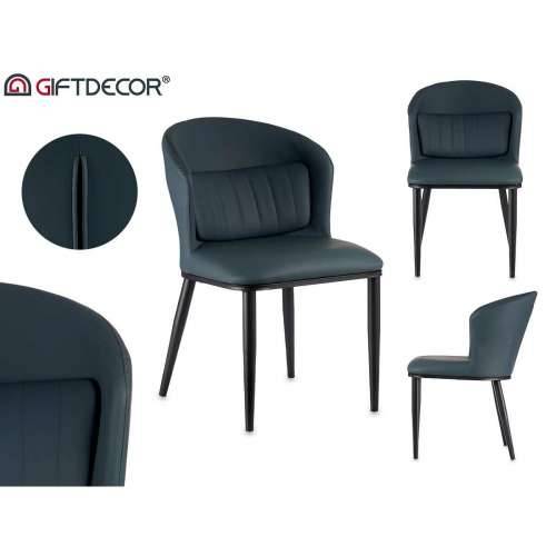 Fotelja Okruglo Plava Crna Čelik 51 x 83,5 x 54 cm (2 kom.) Cijena