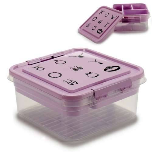 Kutija za nakit Vijoličasta Providan Plastika 24,5 x 11,5 x 26 cm (12 kom.) Cijena