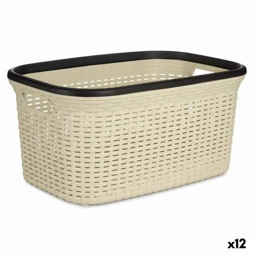 Košara za Rublje Kipit TP7001-1 Krema Plastika 36 L 36 x 25,5 x 52,5 cm (12 kom.) Cijena