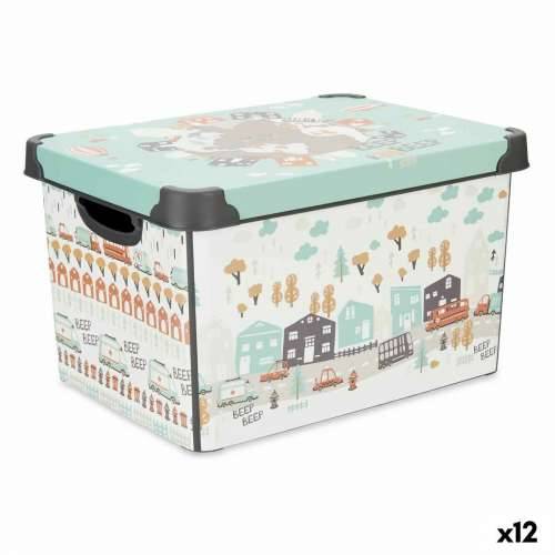 Kutija za Pospremanje s Poklopcem Kipit STYLE BOX-17L-6 Plastika autocesta 17 L 27,5 x 22 x 36,5 cm Children’s (12 kom.) Cijena