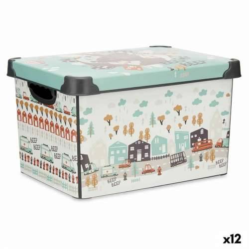 Kutija za Pospremanje s Poklopcem Kipit STYLE BOX-22L-6 Plastika autocesta 22 L 29,5 x 23,5 x 39,5 cm Children’s (12 kom.) Cijena
