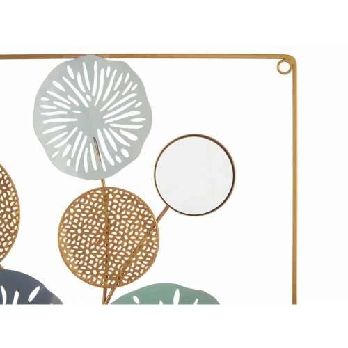 Zidni Ukras Pisana Ziedi Ogledalo Metal Kristal 45 x 45 x 2 cm (4 kom.) Cijena
