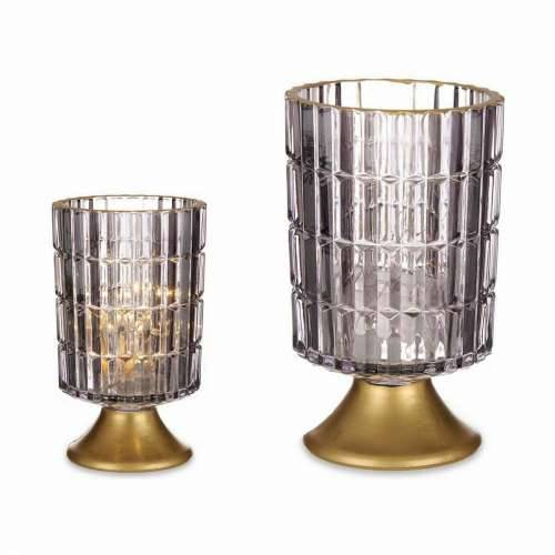 LED lampáš Siva zlatan Staklo 10,7 x 18 x 10,7 cm (6 kom.) Cijena