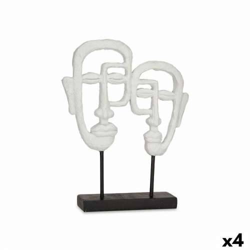 Ukrasna figura Lice Bijela 27 x 32,5 x 10,5 cm (4 kom.) Cijena
