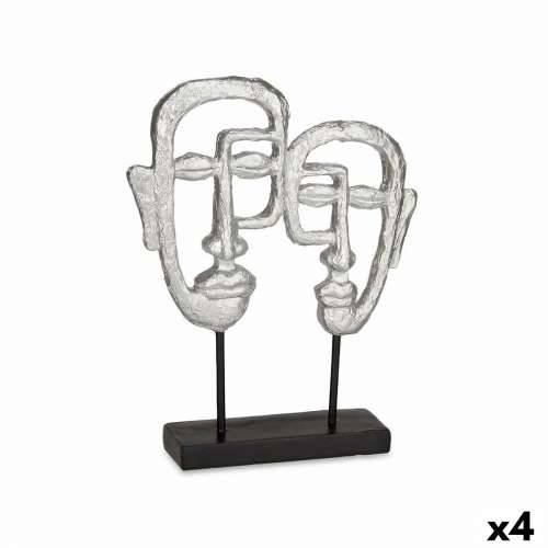 Ukrasna figura Lice Srebrna 27 x 32,5 x 10,5 cm (4 kom.) Cijena