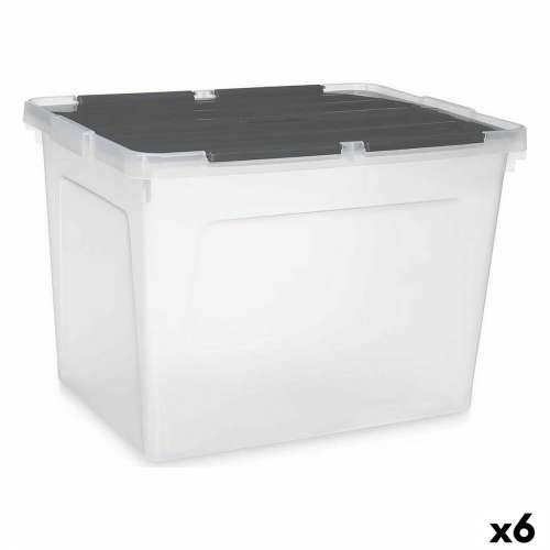 Kutija za Pospremanje s Poklopcem Kipit 87953 Providan Antracitna Plastika 48 L (6 kom.) Cijena