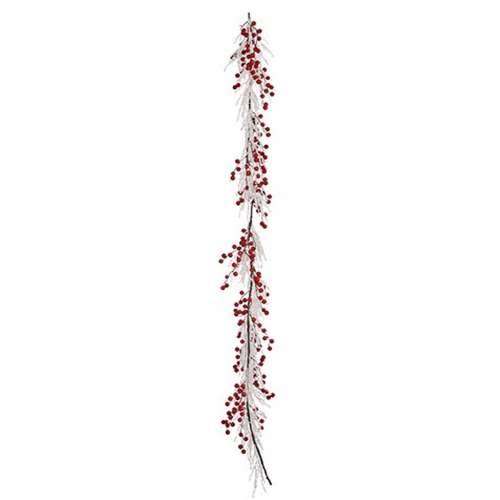 Božićni vijenac Krist+ K1912687 Bijela Crvena Plastika 180 x 14 cm Grana (4 kom.) Cijena
